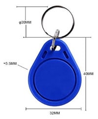 Tag ili Key mit Abmessungen